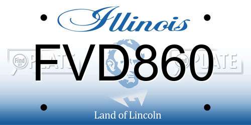 FVD860 Illinois License Plate