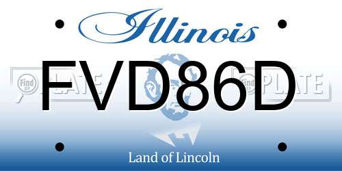 FVD86D Illinois License Plate