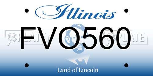 FVO560 Illinois License Plate