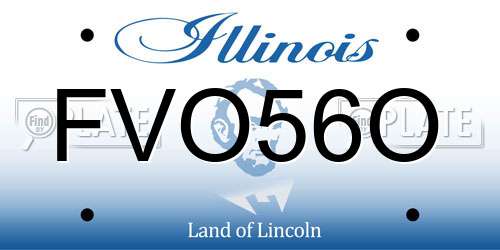 FVO56O Illinois License Plate