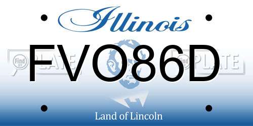 FVO86D Illinois License Plate