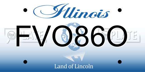 FVO86O Illinois License Plate