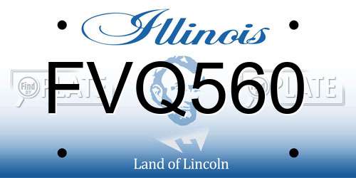 FVQ560 Illinois License Plate