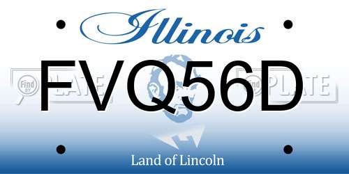 FVQ56D Illinois License Plate