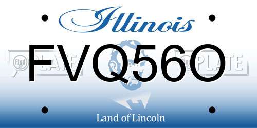 FVQ56O Illinois License Plate