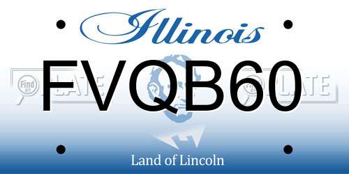 FVQB60 Illinois License Plate