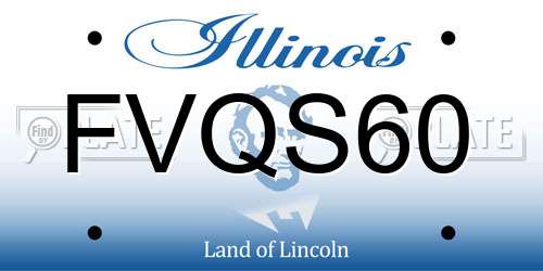 FVQS60 Illinois License Plate