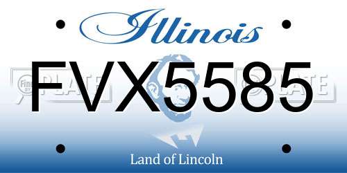 FVX5585 Illinois License Plate