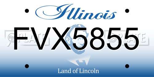 FVX5855 Illinois License Plate