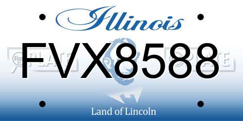 FVX8588 Illinois License Plate