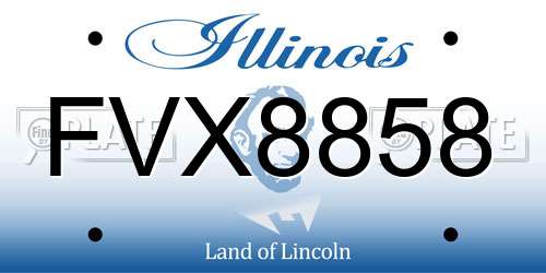 FVX8858 Illinois License Plate