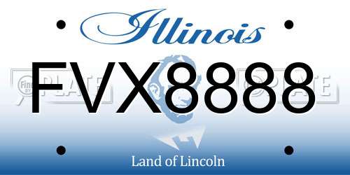 FVX8888 Illinois License Plate
