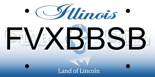 FVXBBSB Illinois License Plate