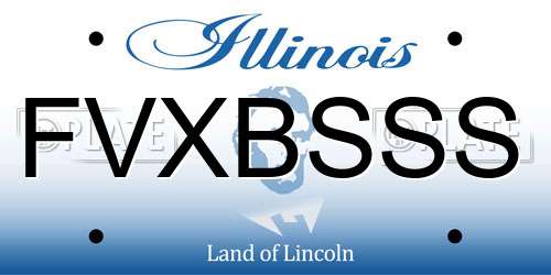 FVXBSSS Illinois License Plate