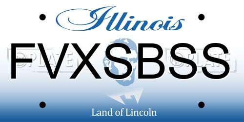 FVXSBSS Illinois License Plate