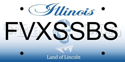 FVXSSBS Illinois License Plate