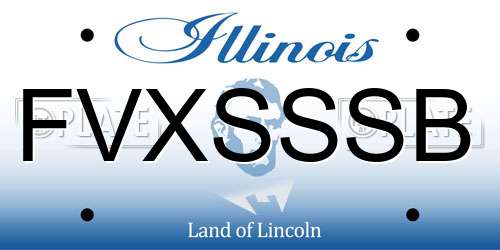 FVXSSSB Illinois License Plate