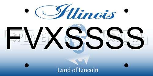 FVXSSSS Illinois License Plate