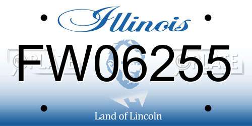 FW06255 Illinois License Plate