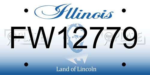 FW12779 Illinois License Plate