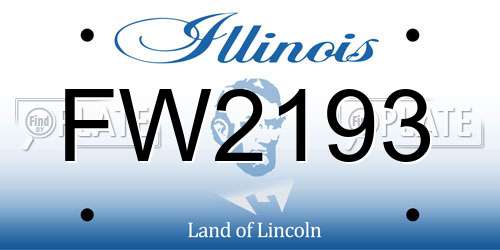 FW2193 Illinois License Plate