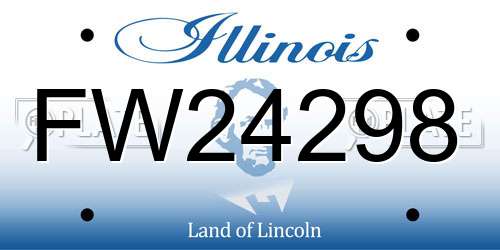 FW24298 Illinois License Plate