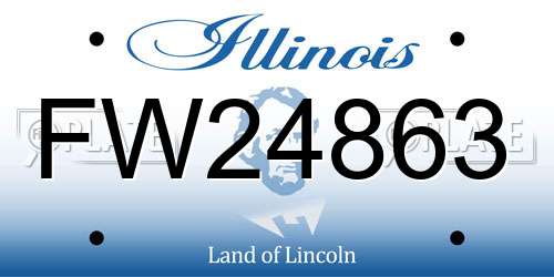 FW24863 Illinois License Plate
