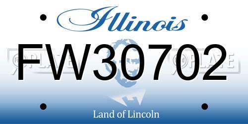 FW30702 Illinois License Plate