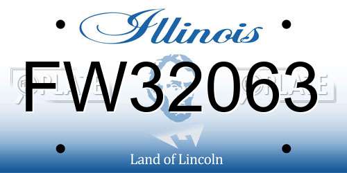 FW32063 Illinois License Plate