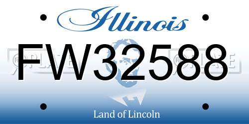 FW32588 Illinois License Plate