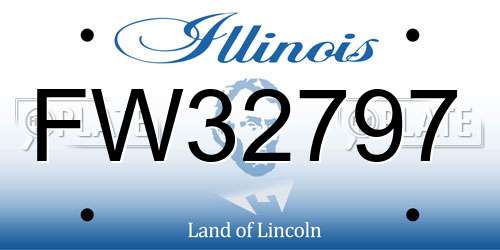 FW32797 Illinois License Plate
