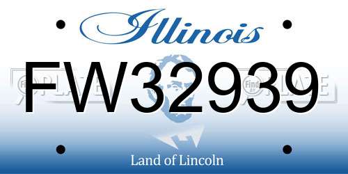 FW32939 Illinois License Plate