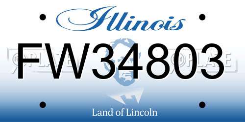 FW34803 Illinois License Plate