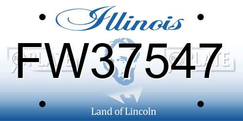 FW37547 Illinois License Plate