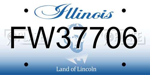 FW37706 Illinois License Plate