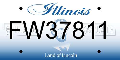 FW37811 Illinois License Plate