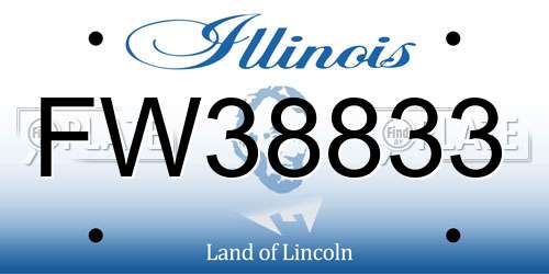 FW38833 Illinois License Plate