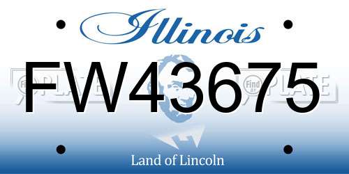 FW43675 Illinois License Plate