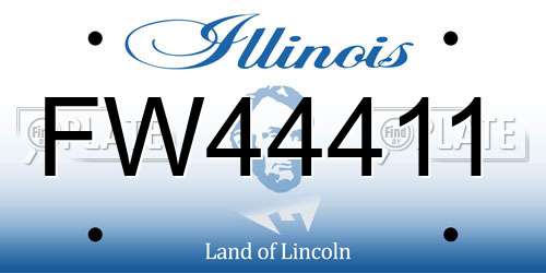 FW44411 Illinois License Plate