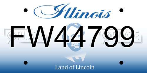 FW44799 Illinois License Plate