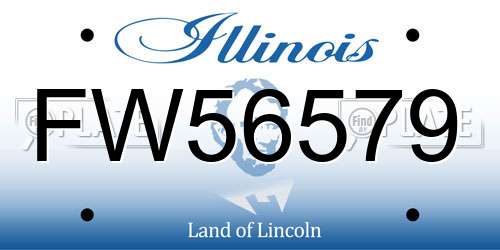 FW56579 Illinois License Plate