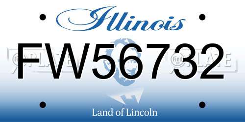 FW56732 Illinois License Plate