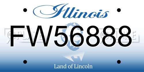 FW56888 Illinois License Plate