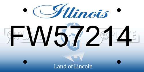 FW57214 Illinois License Plate