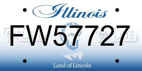FW57727 Illinois License Plate