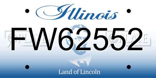 FW62552 Illinois License Plate