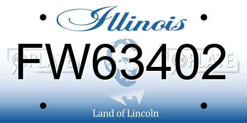 FW63402 Illinois License Plate