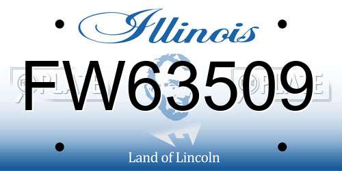 FW63509 Illinois License Plate