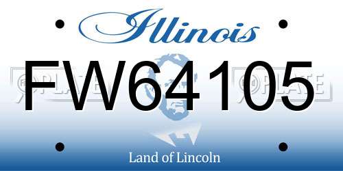 FW64105 Illinois License Plate