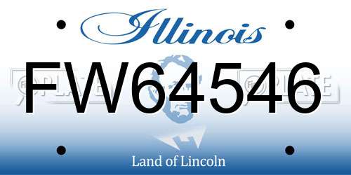 FW64546 Illinois License Plate